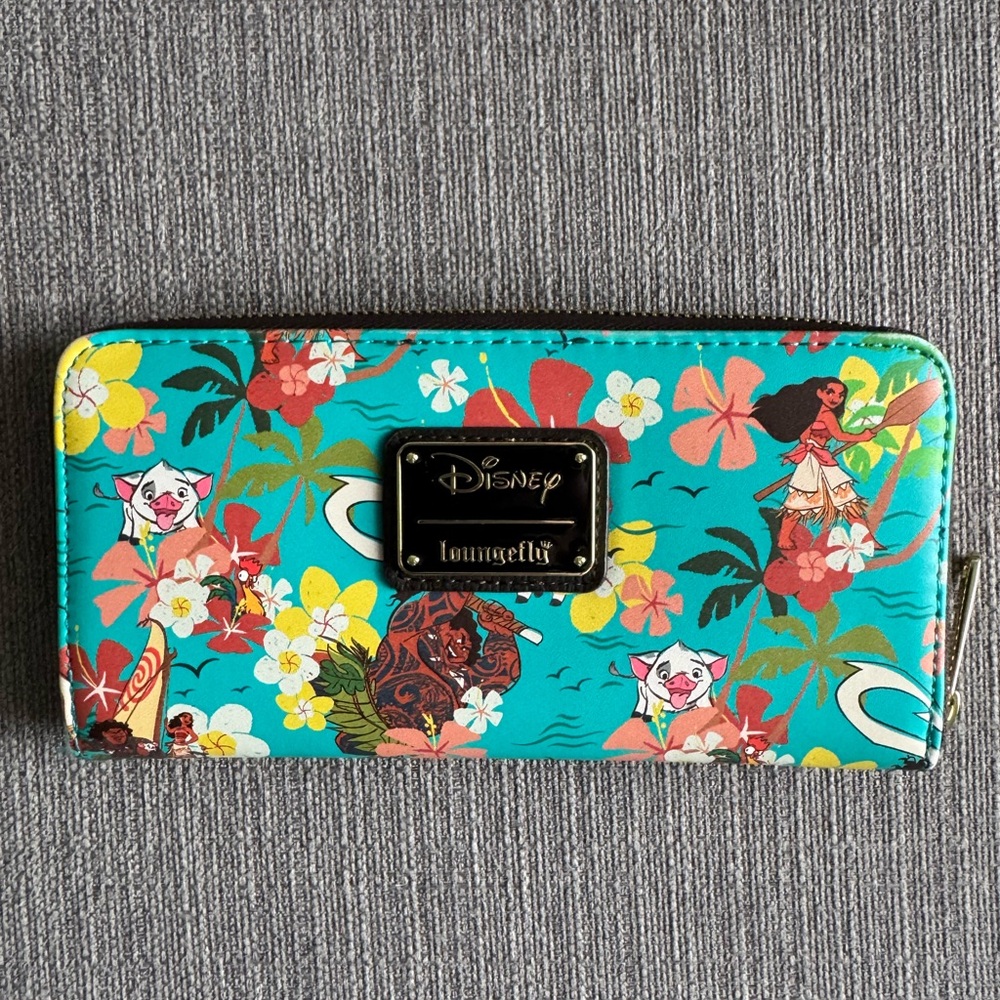 Loungefly Disney Moana Wallet - Teal, Yellow, Red